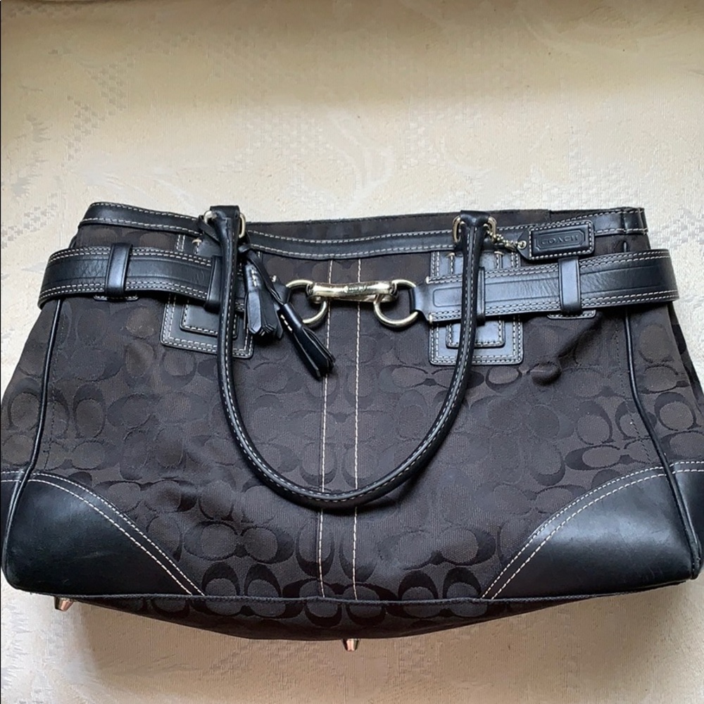 Coach Signature Jacquard Hampton Shoulder bag